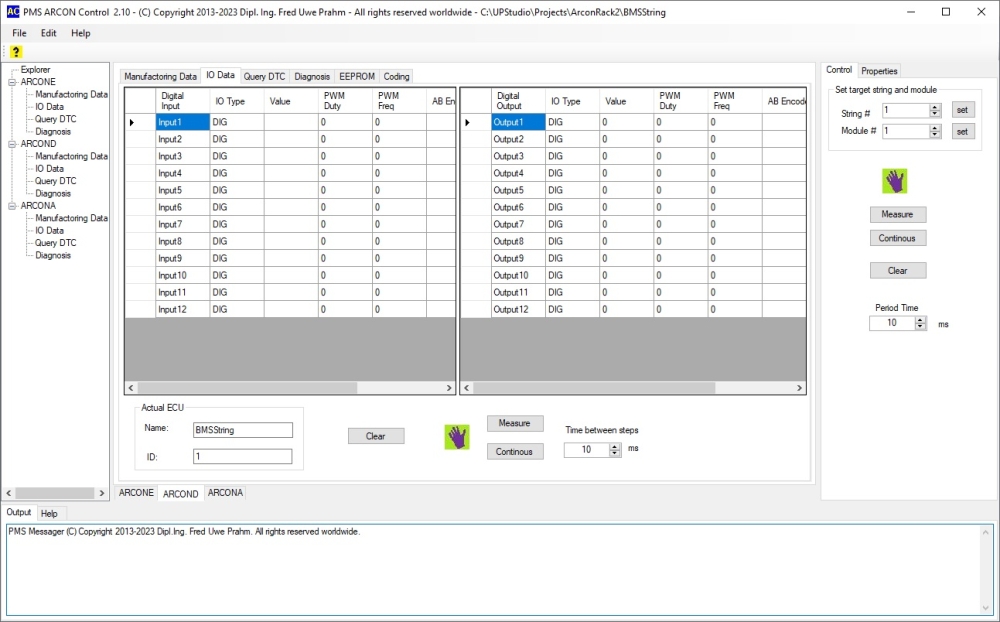 PMS Universal Programming Studio - PMS ARCON Control